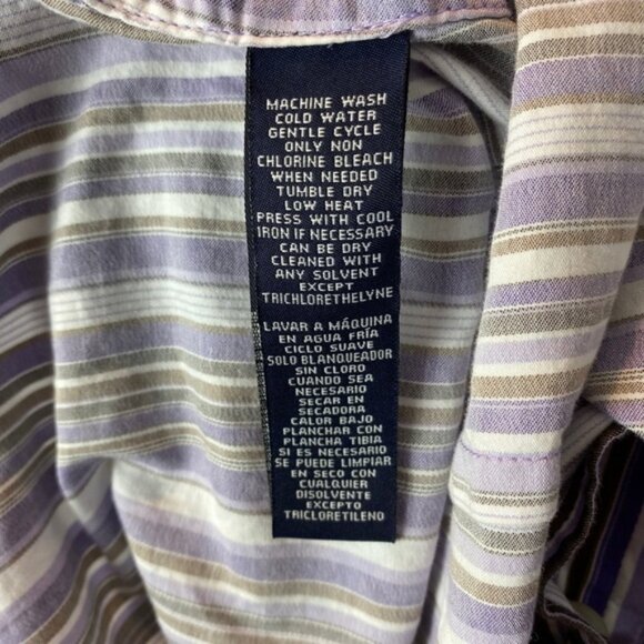 Jones New York  Shirt 2X Purple Stripes - Picture 7 of 12